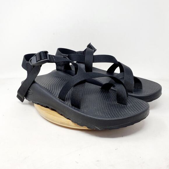 Chaco Sandals Classic Mens 11 Hiking Toe Loop Water Black Straps Shoes - Picture 5 of 12